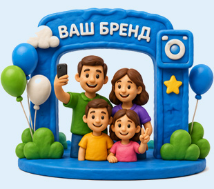 Размещение  брендированных фотозон